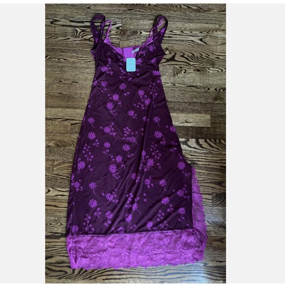 Free People Women Party Crasher Midi Slip Dress Size XS Pink Boho Intimately - Picture 1 of 6